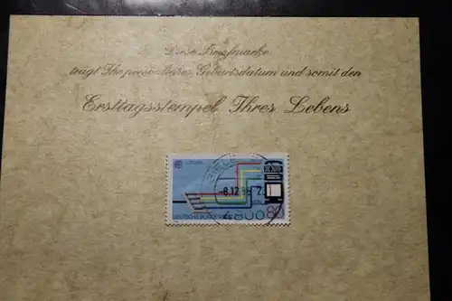 8.12.1988; Personalisierte Geburtstagskarte; Personalisierte Ersttagskarte; Personalisierte Geburtskarte