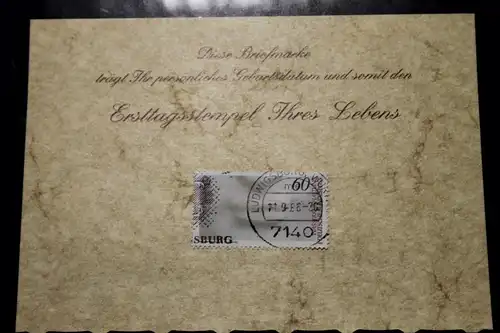 11.9.1986; Personalisierte Geburtstagskarte; Personalisierte Ersttagskarte; Personalisierte Geburtskarte
