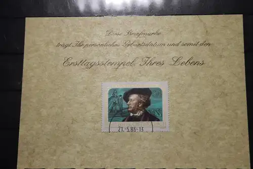 21.5.1986; Personalisierte Geburtstagskarte; Personalisierte Ersttagskarte; Personalisierte Geburtskarte