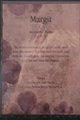 Margit, Namenskarte, Geburtstagskarte, Glückwunschkarte, Personalisierte Karte

, Namen Margit