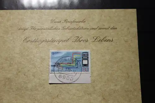 7.11.1988; Personalisierte Geburtstagskarte; Personalisierte Ersttagskarte; Personalisierte Geburtskarte