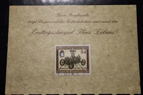 26.11.1986; Personalisierte Geburtstagskarte; Personalisierte Ersttagskarte; Personalisierte Geburtskarte