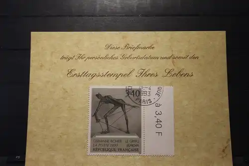 19.4.1993; Personalisierte Geburtstagskarte; Personalisierte Ersttagskarte; Personalisierte Geburtskarte