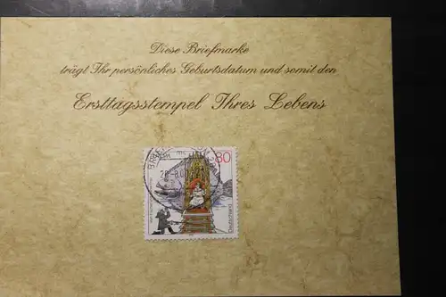 20.8.2001; Personalisierte Geburtstagskarte; Personalisierte Ersttagskarte; Personalisierte Geburtskarte