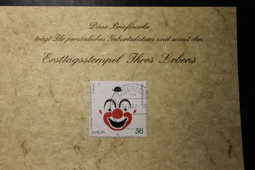 8.6.2002; Personalisierte Geburtstagskarte; Personalisierte Ersttagskarte; Personalisierte Geburtskarte