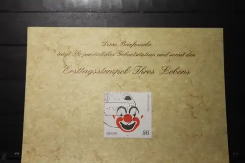 1.10.2002; Personalisierte Geburtstagskarte; Personalisierte Ersttagskarte; Personalisierte Geburtskarte