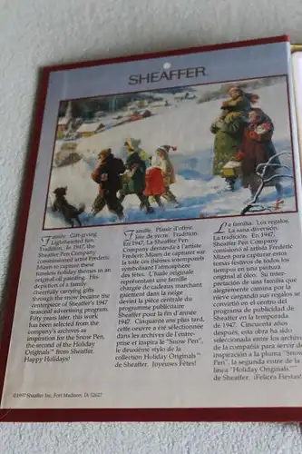 Sheaffer Schreibset; Limited Edition; Holiday Originals - The Snow Pen 1997;
Füllfederhalter und Kugelschreiber