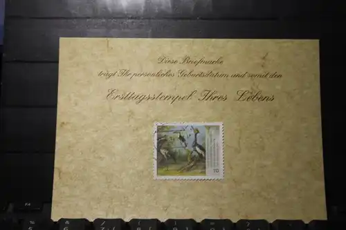 13.4.2018; Personalisierte Geburtstagskarte; Personalisierte Ersttagskarte; Personalisierte Geburtskarte