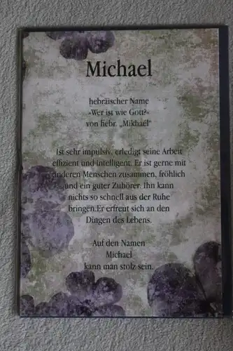 Michael, Namenskarte Michael, Geburtstagskarte Michael, Glückwunschkarte Michael, Personalisierte Karte

 Michael