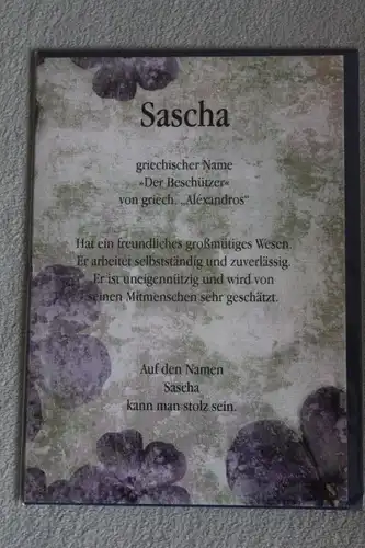 Sascha, Namenskarte Sascha, Geburtstagskarte Sascha, Glückwunschkarte Sascha, Personalisierte Karte

 Sascha