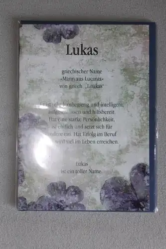 Lukas, Namenskarte Lukas; Geburtstagskarte Lukas, Glückwunschkarte Lukas, Personalisierte Karte

 Lukas