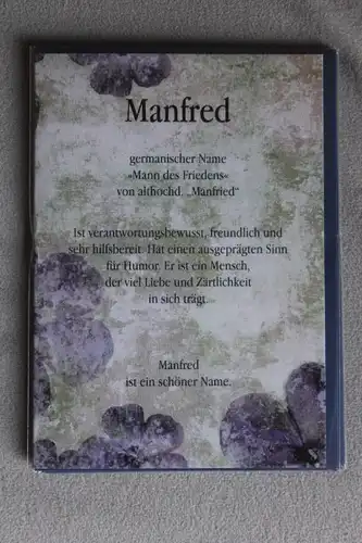 Manfred, Namenskarte Manfred, Geburtstagskarte Manfred, Glückwunschkarte Manfred, Personalisierte Karte

 Manfred