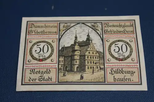 Notgeld  50 Pf. der Stadt Hildburghausen