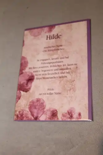Hilde, Namenskarte Hilde, Geburtstagskarte Hilde, Glückwunschkarte Hilde, Personalisierte Karte

 Hilde