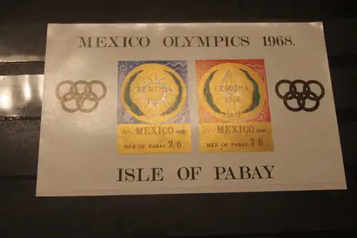 Isle of Pabay EUROPA-UNION-Mitläufer, CEPT-Mitläufer, Englische Insel-Lokalpost-Marken Blockausgabe 1968