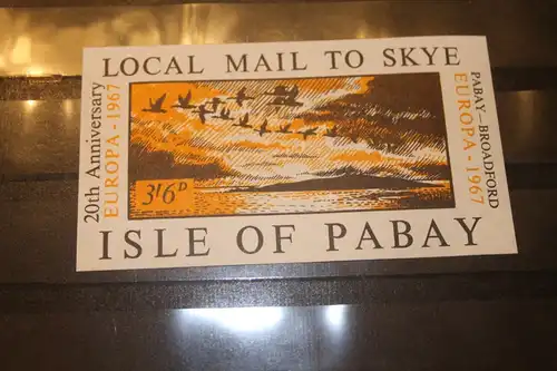 Isle of Pabay EUROPA-UNION-Mitläufer, CEPT-Mitläufer, Englische Insel-Lokalpost-Marken Blockausgabe 1967