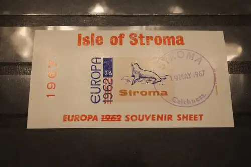 Isle of Pabay EUROPA-UNION-Mitläufer, CEPT-Mitläufer, Englische Insel-Lokalpost-Marken Blockausgabe 1967