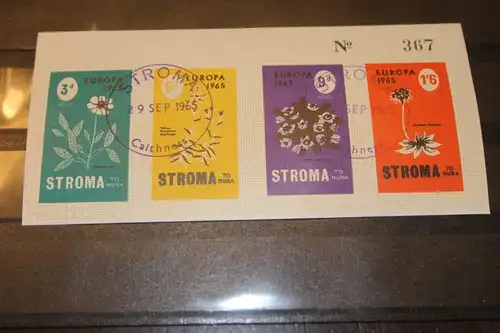 Isle of Stroma, EUROPA-UNION-Mitläufer, CEPT-Mitläufer, Englische Insel-Lokalpost-Marken Blockausgabe 1965