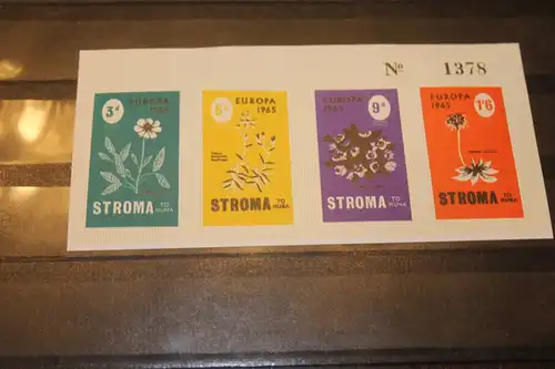 Isle of Stroma, EUROPA-UNION-Mitläufer, CEPT-Mitläufer, Englische Insel-Lokalpost-Marken Blockausgabe 1966