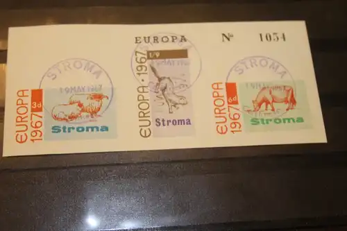 Isle of Stroma, EUROPA-UNION-Mitläufer, CEPT-Mitläufer, Englische Insel-Lokalpost-Marken Blockausgabe 1967