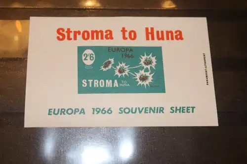 Isle of Stroma, EUROPA-UNION-Mitläufer, CEPT-Mitläufer, Englische Insel-Lokalpost-Marken Blockausgabe 1966