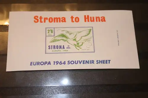 Isle of Stroma, EUROPA-UNION-Mitläufer, CEPT-Mitläufer, Englische Insel-Lokalpost-Marken Blockausgabe 1964