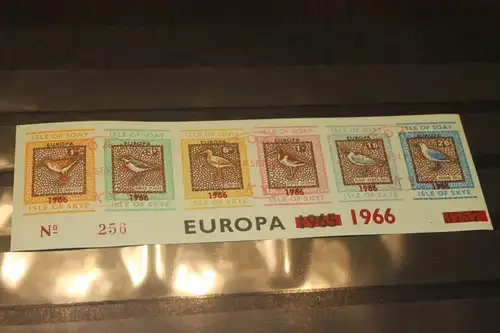 Isle of Soay, Isle of Skye, EUROPA-UNION-Mitläufer, CEPT-Mitläufer, Englische Insel-Lokalpost-Marken Blockausgabe 1966