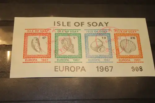 Isle of Soay, EUROPA-UNION-Mitläufer, CEPT-Mitläufer, Englische Insel-Lokalpost-Marken Blockausgabe 1967