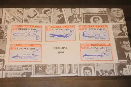 Guernsey-Sark, EUROPA-UNION-Mitläufer, CEPT-Mitläufer, Englische Insel-Lokalpost-Marken Blockausgabe 1966