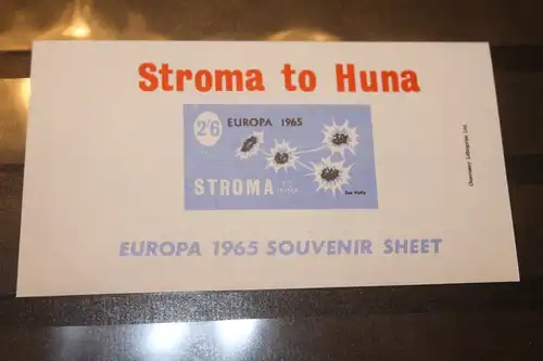 Isle of Stroma, EUROPA-UNION-Mitläufer, CEPT-Mitläufer, Englische Insel-Lokalpost-Marken Blockausgabe 1965
