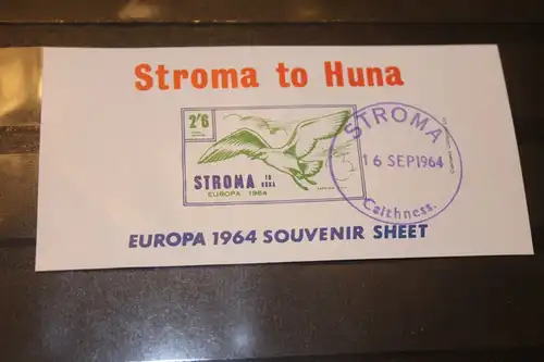 Isle of Stroma, EUROPA-UNION-Mitläufer, CEPT-Mitläufer, Englische Insel-Lokalpost-Marken Blockausgabe 1964