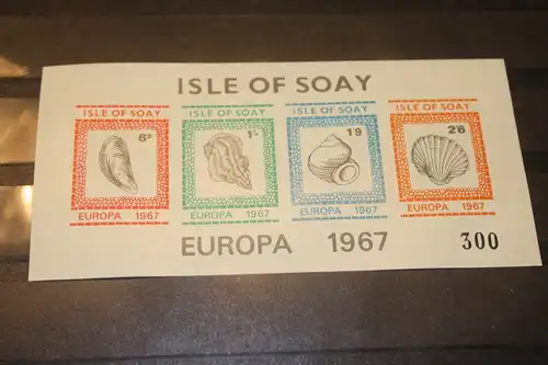 Isle of Soay, EUROPA-UNION-Mitläufer, CEPT-Mitläufer, Englische Insel-Lokalpost-Marken Blockausgabe 1967