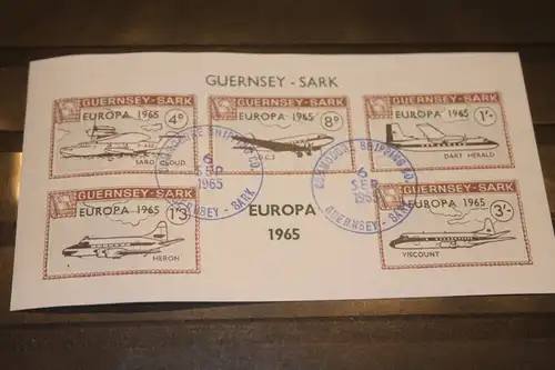 Guernsey-Sark, EUROPA-UNION-Mitläufer, CEPT-Mitläufer, Englische Insel-Lokalpost-Marken Blockausgabe 1965