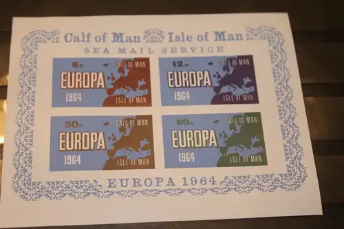 Calf of Man; Isle of Man, EUROPA-UNION-Mitläufer, CEPT-Mitläufer, Englische Insel-Lokalpost-Marken Blockausgabe 1964