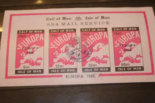 Calf of Man; Isle of Man, EUROPA-UNION-Mitläufer, CEPT-Mitläufer, Englische Insel-Lokalpost-Marken Blockausgabe 1965