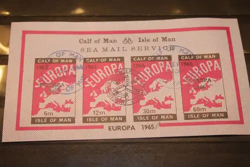 Calf of Man; Isle of Man, EUROPA-UNION-Mitläufer, CEPT-Mitläufer, Englische Insel-Lokalpost-Marken Blockausgabe 1965