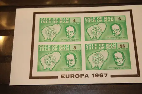 Calf of Man; Isle of Man, EUROPA-UNION-Mitläufer, CEPT-Mitläufer, Englische Insel-Lokalpost-Marken Blockausgabe 1967