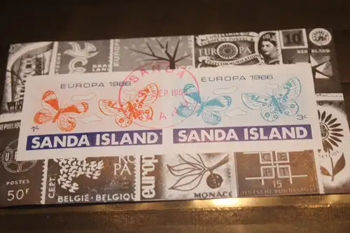 Sanda Island, EUROPA-UNION-Mitläufer, CEPT-Mitläufer, Englische Insel-Lokalpost-Marken Blockausgabe 1966