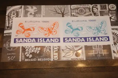 Sanda Island, EUROPA-UNION-Mitläufer, CEPT-Mitläufer, Englische Insel-Lokalpost-Marken Blockausgabe 1966