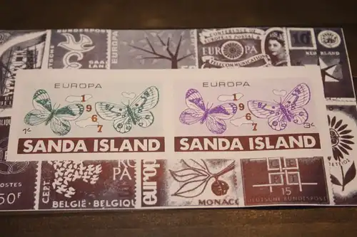 Sanda Island, EUROPA-UNION-Mitläufer, CEPT-Mitläufer, Englische Insel-Lokalpost-Marken Blockausgabe 1967