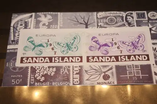 Sanda Island, EUROPA-UNION-Mitläufer, CEPT-Mitläufer, Englische Insel-Lokalpost-Marken Blockausgabe 1967