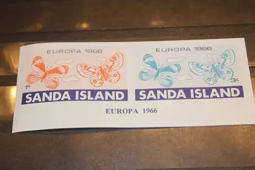 Sanda Island, EUROPA-UNION-Mitläufer, CEPT-Mitläufer, Englische Insel-Lokalpost-Marken Blockausgabe 1966