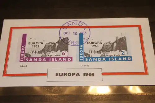 Sanda Island, EUROPA-UNION-Mitläufer, CEPT-Mitläufer, Englische Insel-Lokalpost-Marken Blockausgabe 1963