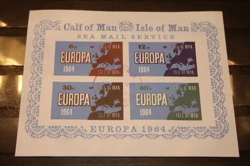 Calf of Man; Isle of Man, EUROPA-UNION-Mitläufer, CEPT-Mitläufer, Englische Insel-Lokalpost-Marken Blockausgabe 1964