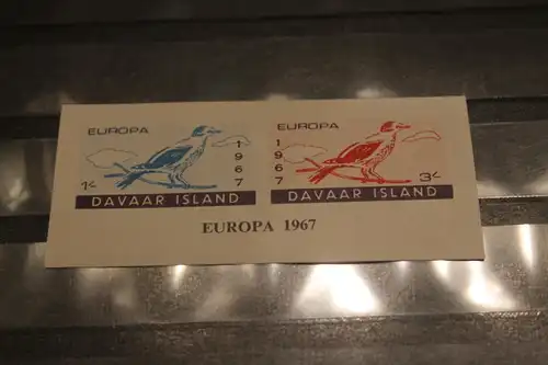 Davar Island, EUROPA-UNION-Mitläufer, CEPT-Mitläufer, Englische Insel-Lokalpost-Marken Blockausgabe 1967