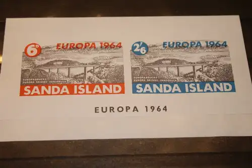 Sanda Island, EUROPA-UNION-Mitläufer, CEPT-Mitläufer, Englische Insel-Lokalpost-Marken Blockausgabe 1964