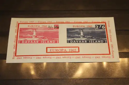 Davaar Island, EUROPA-UNION-Mitläufer, CEPT-Mitläufer, Englische Insel-Lokalpost-Marken Blockausgabe 1965