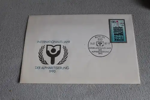 Ersttagsbrief FDC DDR: Alphabetisierung 1990