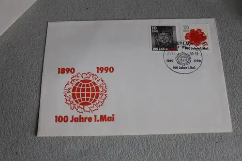 Schmuckbrief DDR: 1. Mai 1990