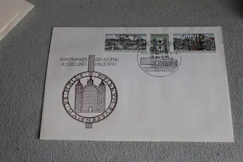 Ersttagsbrief FDC DDR: Briefmarkenausstellung Halle 1990